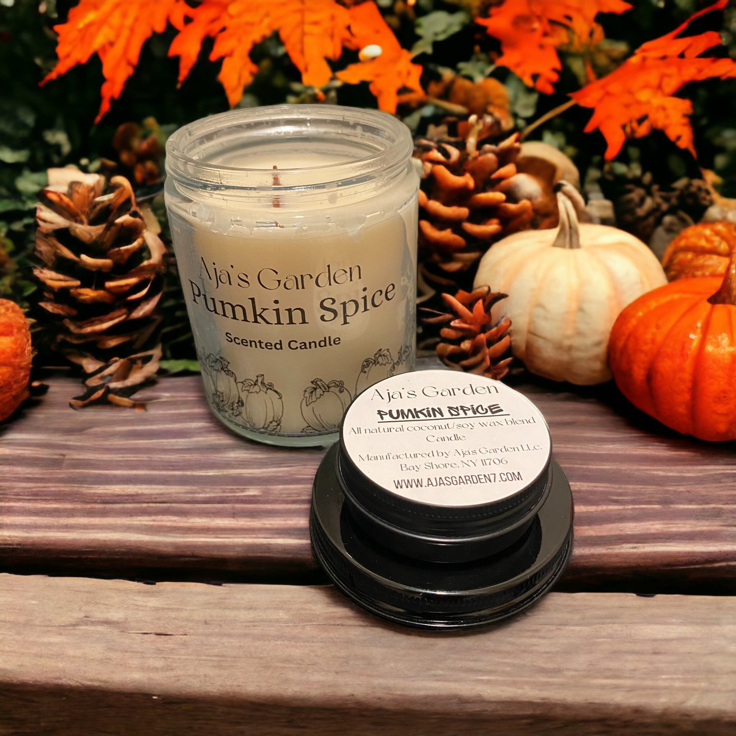 Pumpkin spice scented candle